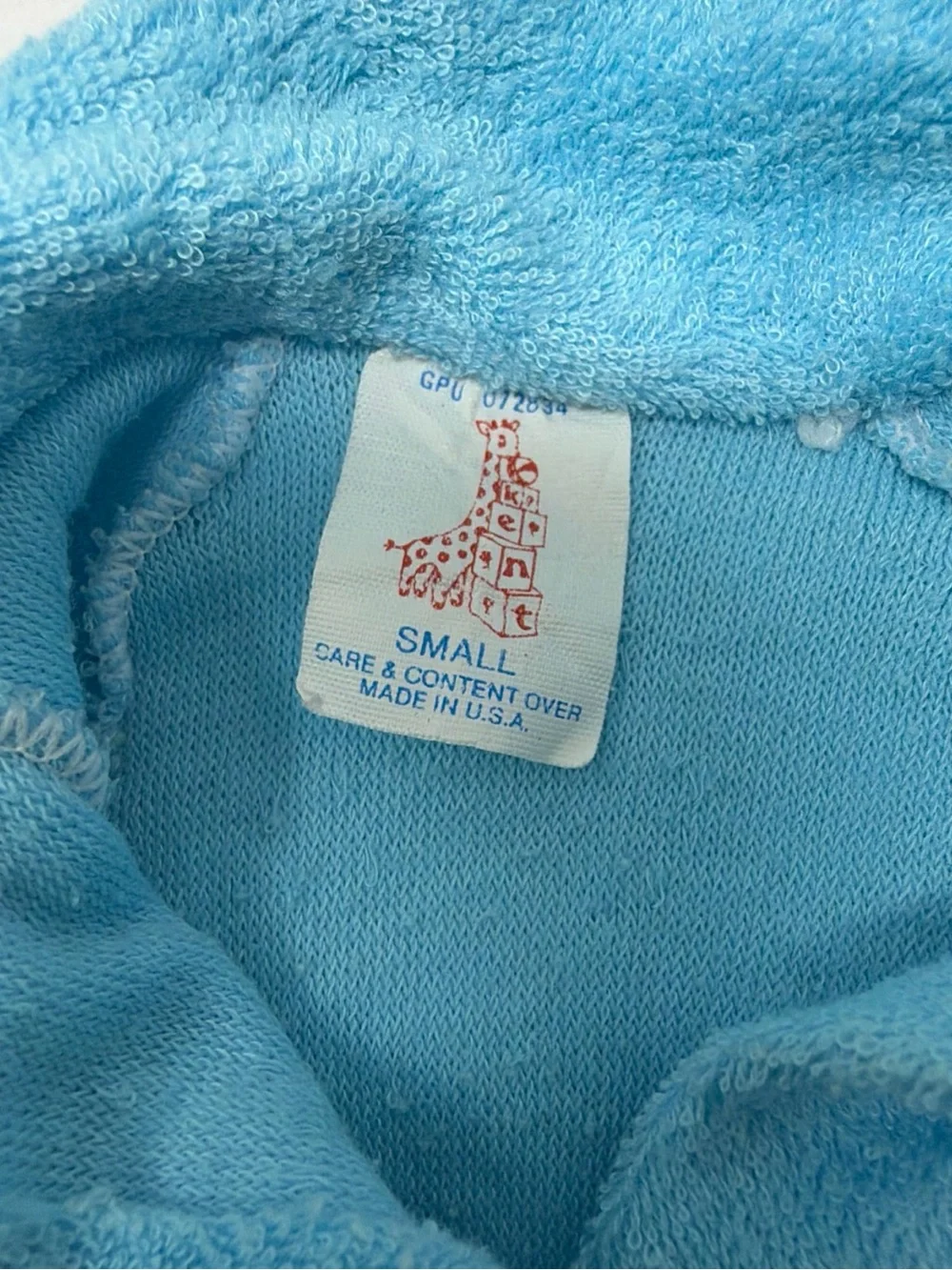 Vintage Lullaby Land Terry Cloth Baby Sleep Romper Size 0-3 Months